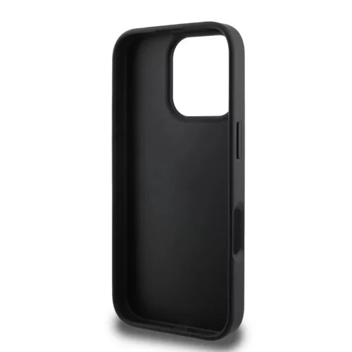Guess PU Fixed Glitter 4G Metal Logo tok iPhone 16 Pro Max készülékhez fekete