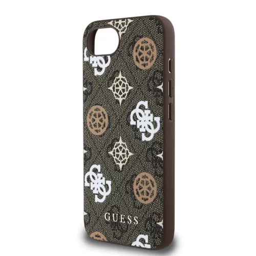 Guess PU 4G Peony MagSafe tok iPhone 16e készülékhez barna