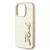 Karl Lagerfeld Wrinkled PU Signature Logo tok iPhone 15 Pro Max készülékhez, arany