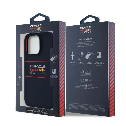Red Bull Silicone Horizontal Logo MagSafe tok iPhone 16 Pro Max készülékhez tengerészkék