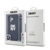 DKNY PU Leather Stack Logo csuklópántos tok iPhone 16 készülékhez fekete