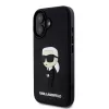 Karl Lagerfeld 3D Rubber Ikonik tok for iPhone 16 készülékhez fekete