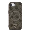 Guess PU 4G Strass Triangle Metal Logo MagSafe tok iPhone 16e/17e készülékhez barna