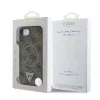 Guess PU 4G Strass Triangle Metal Logo MagSafe tok iPhone 16e/17e készülékhez barna