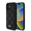 Guess PU Leather Quilted tok iPhone 16 készülékhez fekete