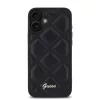 Guess PU Leather Quilted tok iPhone 16 Plus készülékhez fekete
