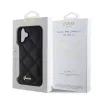 Guess PU Leather Quilted tok iPhone 16 Plus készülékhez fekete
