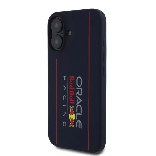 Red Bull szilikon Vertical Logo MagSafe tok iPhone 16 készülékhez tengerészkék