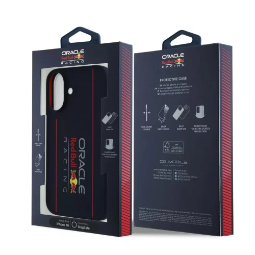 Red Bull szilikon Vertical Logo MagSafe tok iPhone 16 készülékhez tengerészkék