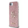 Guess PU Fixed Glitter 4G Metal Logo tok iPhone 16e/17e készülékhez rózsaszín