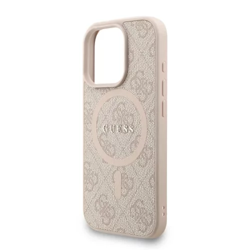 Guess PU Leather 4G Colored Ring Strap MagSafe tok iPhone 16 Pro Max készülékhez rózsaszín