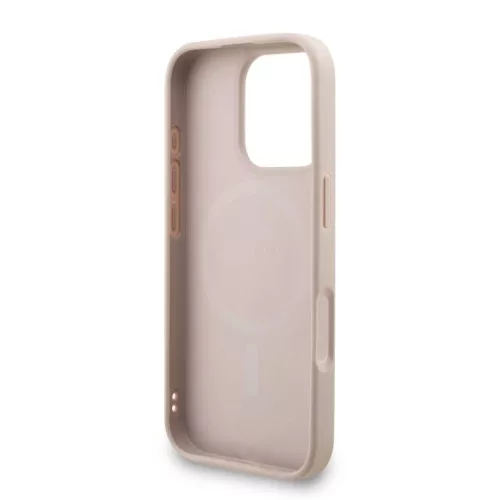 Guess PU Leather 4G Colored Ring Strap MagSafe tok iPhone 16 Pro Max készülékhez rózsaszín