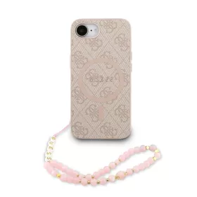   Guess PU Leather 4G Colored Ring Strap MagSafe tok iPhone 16e/17e készülékhez rózsaszín