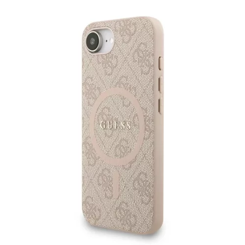 Guess PU Leather 4G Colored Ring Strap MagSafe tok iPhone 16e/17e készülékhez rózsaszín