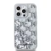 Karl Lagerfeld Liquid Glitter Monogram Gradient tok iPhone 14 Pro Max készülékhez fehér