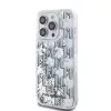 Karl Lagerfeld Liquid Glitter Monogram Gradient tok iPhone 14 Pro Max készülékhez fehér