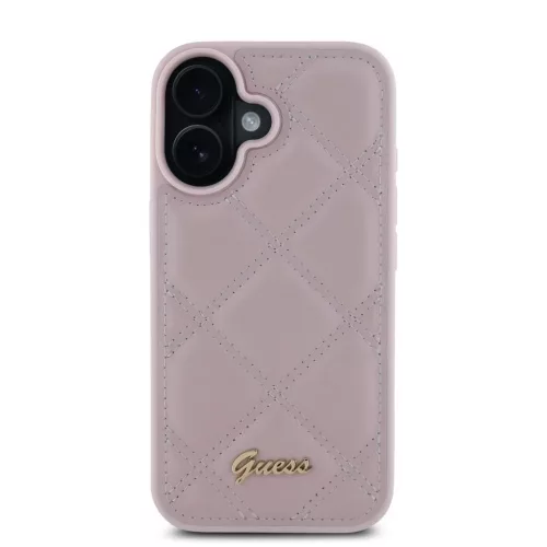 Guess PU bőr párnázott tok iPhone 16 készülékhez rózsaszín