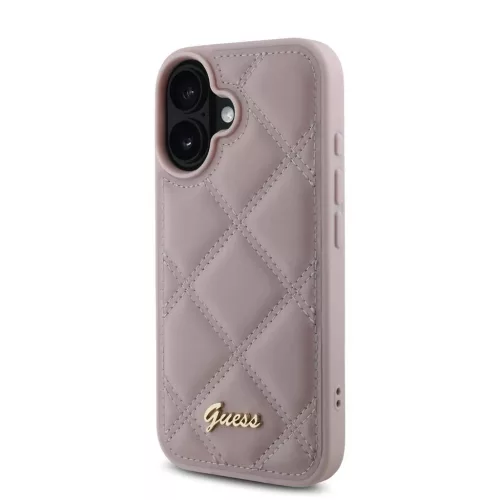 Guess PU bőr párnázott tok iPhone 16 készülékhez rózsaszín
