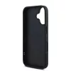 DKNY PU Leather Silver Metal Logo MagSafe tok iPhone 16 Plus készülékhez fekete