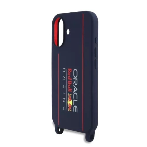 Red Bull Silicone Vertical Logo MagSafe tok + vállpánt iPhone 16 készülékhez tengerészkék