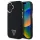 Guess PU Grained Triangle Logo tok iPhone 16 készülékhez fekete