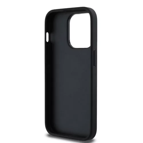 Guess PU Grained 4G Metal Logo tok iPhone 13 Pro készülékhez fekete