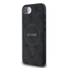 Guess PU bőr 4G Colored Ring MagSafe tok iPhone 16e/17e készülékhez fekete