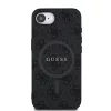 Guess PU bőr 4G Colored Ring MagSafe tok iPhone 16e/17e készülékhez fekete
