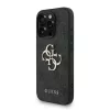 Guess PU 4G Metal Logo Strap tok iPhone 15 Pro Max készülékhez fekete