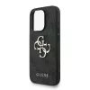 Guess PU 4G Metal Logo Strap tok iPhone 15 Pro Max készülékhez fekete