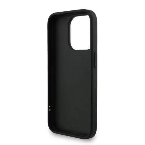 Guess PU 4G Metal Logo Strap tok iPhone 15 Pro Max készülékhez fekete