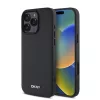 DKNY PU bőr Silver Metal Logo Magsafe tok iPhone 16 Pro Max készülékhez fekete