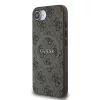 Guess PU bőr 4G Colored Ring MagSafe tok iPhone 16e/17e készülékhez barna