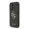Guess PU 4G Metal Logo Strap tok iPhone 16 készülékhez fekete