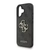Guess PU 4G Metal Logo Strap tok iPhone 16 készülékhez fekete