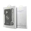 Guess PU 4G Metal Logo Strap tok iPhone 16 készülékhez fekete