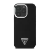 Guess PU Grained Triangle Logo tok iPhone 16 Pro Max készülékhez fekete