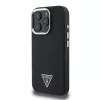 Guess PU Grained Triangle Logo tok iPhone 16 Pro Max készülékhez fekete