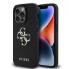 Guess PU Grained 4G Metal Logo tok iPhone 14 Pro készülékhez fekete