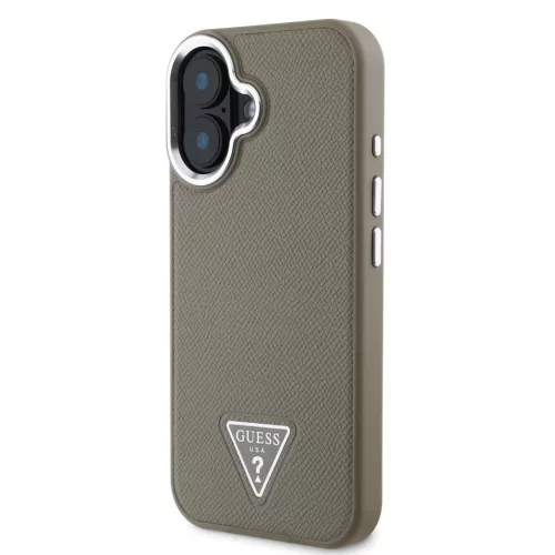 Guess PU Grained Triangle Logo tok iPhone 16 készülékhez barna