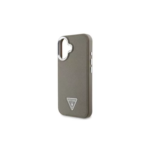 Guess PU Grained Triangle Logo tok iPhone 16 készülékhez barna