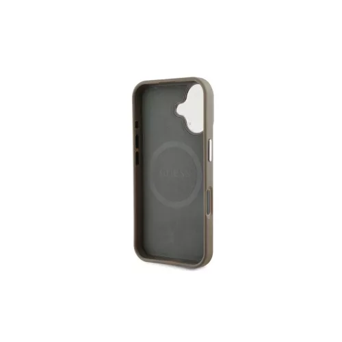 Guess PU Grained Triangle Logo tok iPhone 16 készülékhez barna