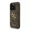 Guess PU 4G Metal Logo Strap tok iPhone 15 Pro készülékhez barna