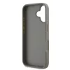 DKNY PU Leather Checkered Pattern and Stripe tok iPhone 16 készülékhez bézs