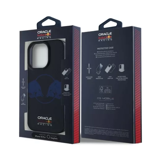 Red Bull PC/TPU Two Bulls Magsafe tok iPhone 16 Pro készülékhez tengerészkék
