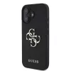 Guess PU Grained 4G Metal Logo tok iPhone 16 készülékhez fekete