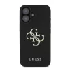 Guess PU Grained 4G Metal Logo tok iPhone 16 készülékhez fekete