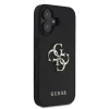 Guess PU Grained 4G Metal Logo tok iPhone 16 készülékhez fekete