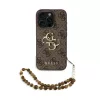 Guess PU 4G Metal Logo Strap tok az iPhone 15 Pro Max készülékhez barna