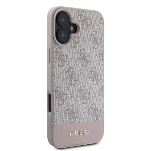 Guess PU 4G Stripe tok iPhone 16 készülékhez rózsaszín